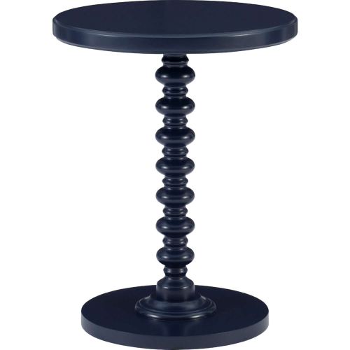 Aurora Side Table in Navy Blue Finish Wood