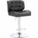 Bohen Bar Stool in Tufted Black Eco Leather & Chrome