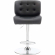Bohen Bar Stool in Tufted Black Eco Leather & Chrome