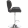Bohen Bar Stool in Tufted Black Eco Leather & Chrome