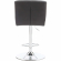Bohen Bar Stool in Tufted Black Eco Leather & Chrome