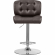 Bohen Bar Stool in Tufted Brown Eco Leather & Chrome