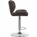 Bohen Bar Stool in Tufted Brown Eco Leather & Chrome