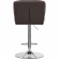 Bohen Bar Stool in Tufted Brown Eco Leather & Chrome