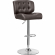 Bohen Bar Stool in Tufted Brown Eco Leather & Chrome