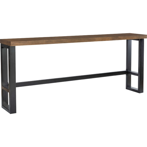 Hawkford Sofa Console Table in Dark Metal & Wood