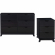 Polly 2 Piece Dresser & 3 Drawer Nightstand Set in Black