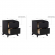 Polly 2 Drawer Nightstand Black Finish Wood (Set of 2)