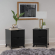 Polly 2 Drawer Nightstand Black Finish Wood (Set of 2)