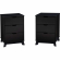 Polly 3 Drawer Nightstand Black Finish Wood (Set of 2)
