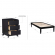 Polly 2 Piece Twin Bed & 3 Drawer Nightstand Set in Black