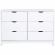 Polly 6 Drawer Dresser in White Finish Wood