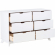 Polly 6 Drawer Dresser in White Finish Wood