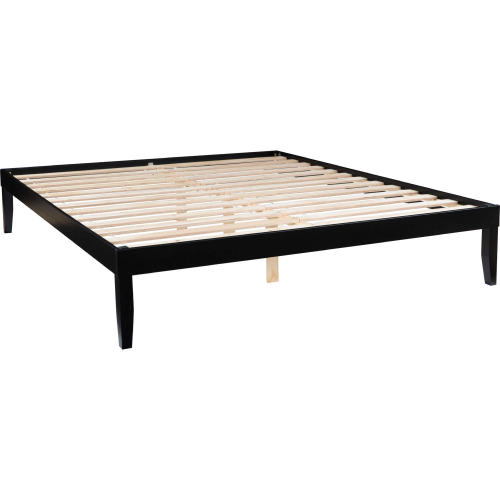 Polly King Platform Bed Black in Black