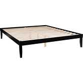 Polly King Platform Bed Black in Black