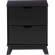 Polly 2 Drawer Nightstand Black Finish Wood