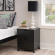 Polly 2 Drawer Nightstand Black Finish Wood