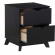 Polly 2 Drawer Nightstand Black Finish Wood