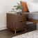 Polly 2 Drawer Nightstand Walnut Brown Finish Wood