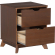 Polly 2 Drawer Nightstand Walnut Brown Finish Wood