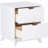 Polly 2 Drawer Nightstand White Finish Wood