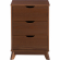 Polly 3 Drawer Nightstand Walnut Brown Finish Wood