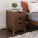 Polly 3 Drawer Nightstand Walnut Brown Finish Wood