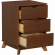 Polly 3 Drawer Nightstand Walnut Brown Finish Wood