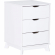 Polly 3 Drawer Nightstand White Finish Wood