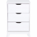 Polly 3 Drawer Nightstand White Finish Wood