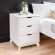 Polly 3 Drawer Nightstand White Finish Wood