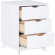 Polly 3 Drawer Nightstand White Finish Wood