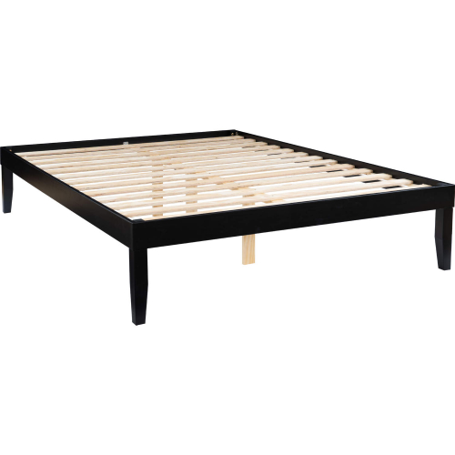 Polly Queen Platform Bed Black in Black