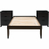 Polly 2 Piece Twin Bed & 3 Drawer Nightstand Set in Black