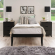 Polly 2 Piece Twin Bed & 3 Drawer Nightstand Set in Black