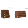 Polly 2 Piece Dresser & 3 Drawer Nightstand Set in Walnut Brown