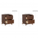 Polly 2 Drawer Nightstand Walnut Brown Finish Wood (Set of 2)
