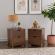 Polly 2 Drawer Nightstand Walnut Brown Finish Wood (Set of 2)