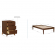Polly 2 Piece Twin Bed & 3 Drawer Nightstand Set in Walnut Brown