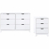 Polly 2 Piece Dresser & 3 Drawer Nightstand Set in White