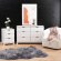 Polly 2 Piece Dresser & 3 Drawer Nightstand Set in White