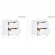 Polly 2 Drawer Nightstand White Finish Wood (Set of 2)