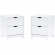 Polly 2 Drawer Nightstand White Finish Wood (Set of 2)
