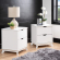 Polly 2 Drawer Nightstand White Finish Wood (Set of 2)