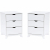 Polly 3 Drawer Nightstand White Finish Wood (Set of 2)