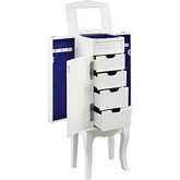 Elna Jewelry Armoire in White Wood