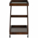 Marlon Rolling Bar Cart in Brown Finish Wood & Tempered Glass