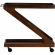 Marlon Rolling Bar Cart in Brown Finish Wood & Tempered Glass