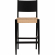Cadence Bar Stool in Black Wood & Natural Rope (Set of 2)