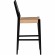 Cadence Bar Stool in Black Wood & Natural Rope (Set of 2)